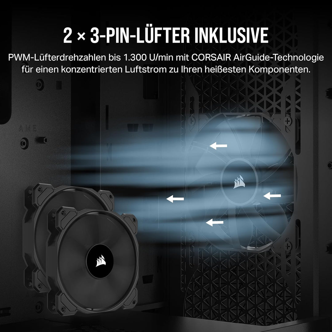 CORSAIR 3000D Airflow Mid-Tower PC-Gehäuse - 3-Pin-Lüfter - Vier-Slot-GPU-Unterstützung - Geeignet F