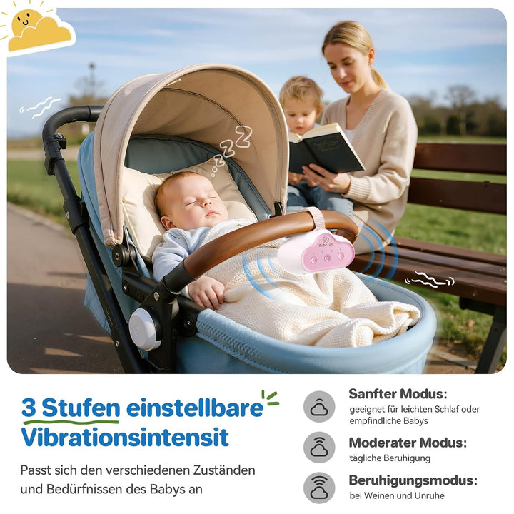 Robofun Kinderwagenschaukler - 2025 Das Original-Schlafhilfe für Babys, 5 Einstellbare Weiss 8, Weis