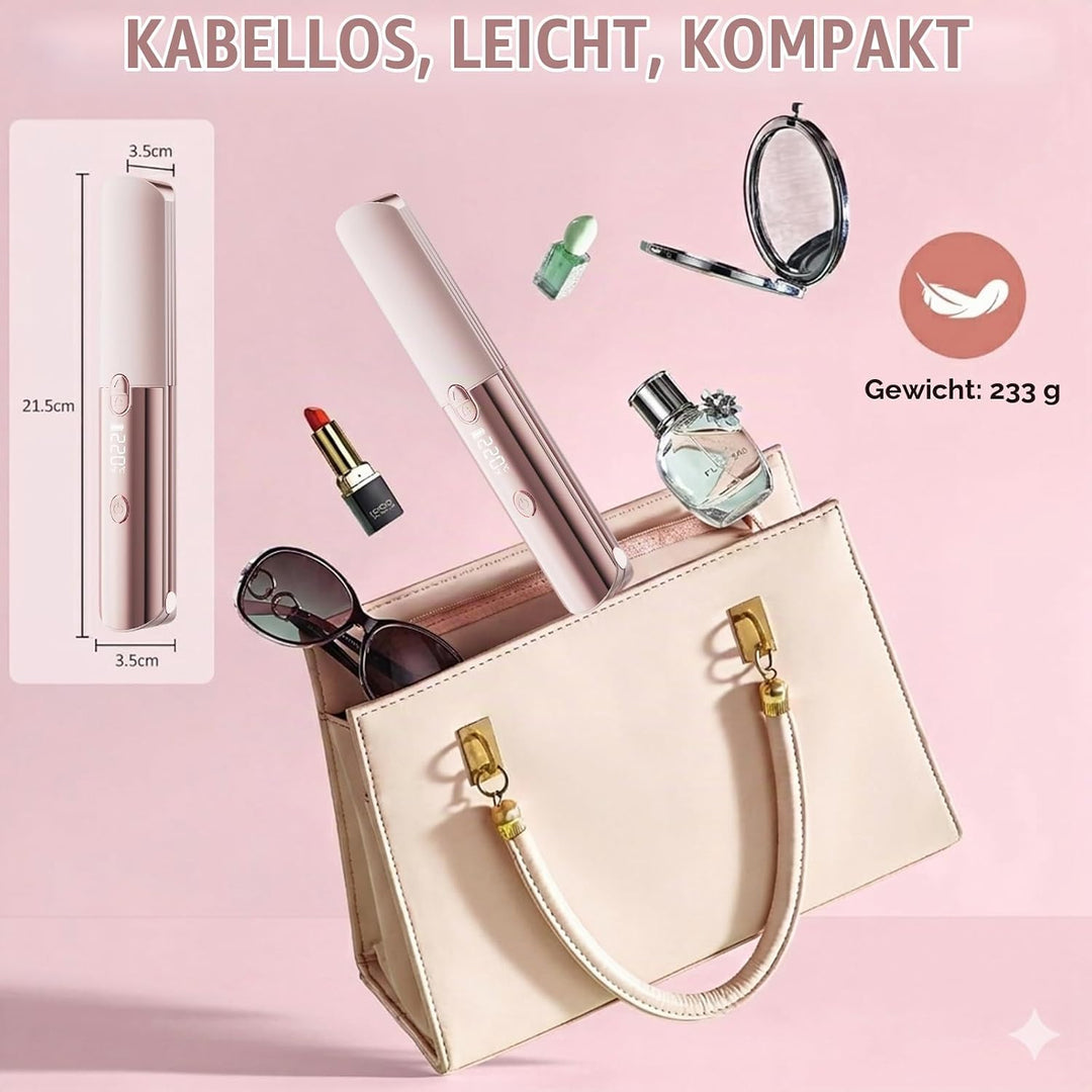 Mini Glätteisen, Air Haarglätter, Ionen Air Glätteisen, Tragbarer Reise-Haarglätter, LCD-Display, 16