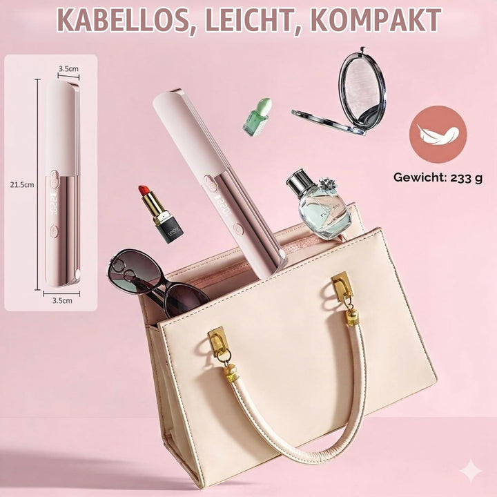Mini Glätteisen, Air Haarglätter, Ionen Air Glätteisen, Tragbarer Reise-Haarglätter, LCD-Display, 16