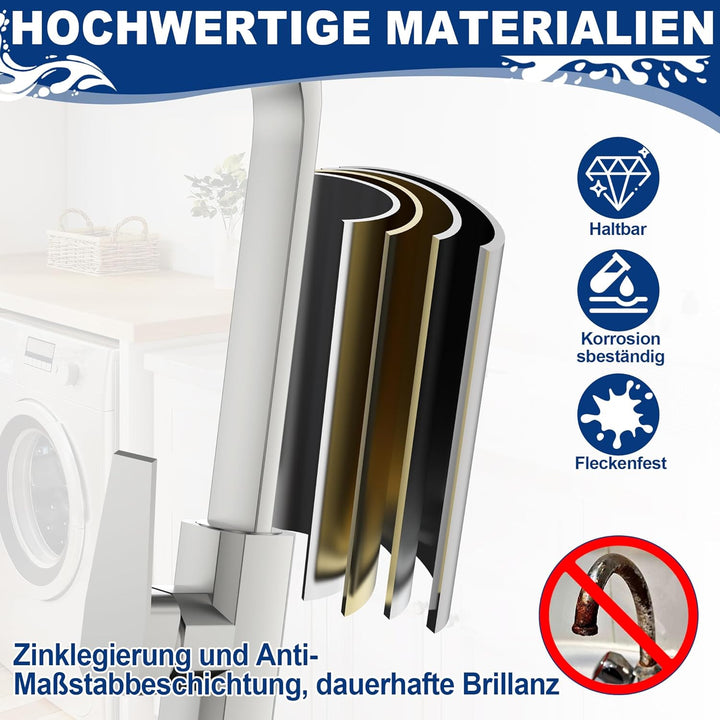 FIVMEN Wasserhahn Küche Silber Küchenarmatur mit Hohem Auslauf Spülenarmatur Mischbatterie Küche 360