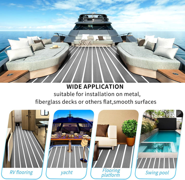Toogou Neue Generation Eva-Schaum rutschfeste Marine Matte Rückseite mit 3 M Klebstoff, Synthetische