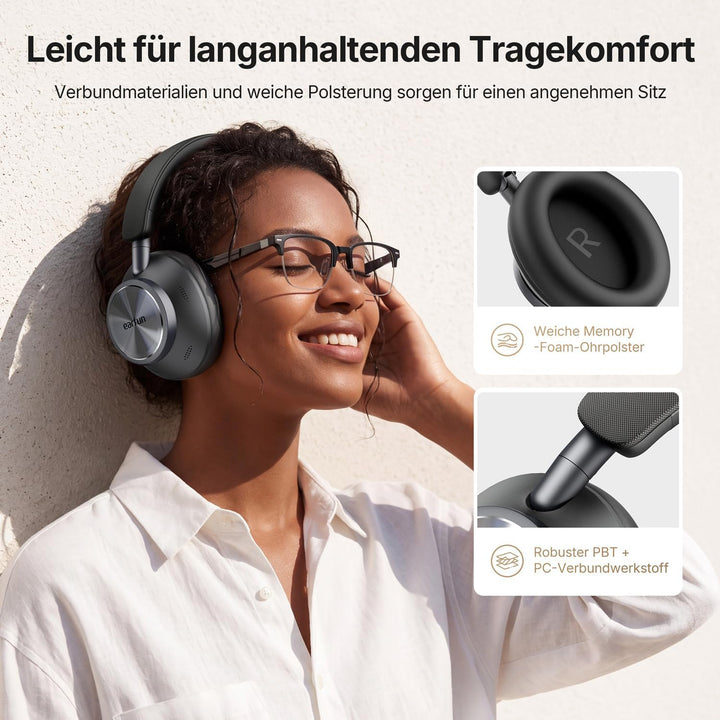 EarFun Wave Pro X Noise Cancelling Kopfhörer, Kabellose Bluetooth Kopfhörer