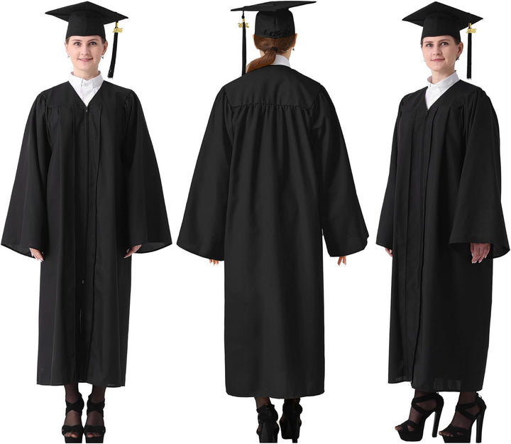 GraduatePro Abschluss Talar mit Hut 2025 Absolventen Robe Bachelor Uni Master Kostüm Geschenke Absol