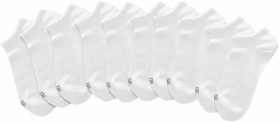 K. Bell Damen-Socken, 10 Paar, Sockengrösse 37-45, Weiss, Weiss/opulenter Garten, 42-44.5 EU, 45 Wei