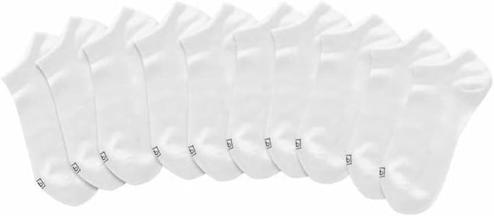 K. Bell Damen-Socken, 10 Paar, Sockengrösse 37-45, Weiss, Weiss/opulenter Garten, 42-44.5 EU, 45 Wei