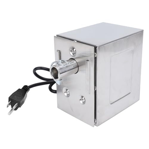 Fockety Grill-Rotisserie-Motor, 45 W, Edelstahl, Universeller Elektrischer Rotisserie-Spiessmotor, 2