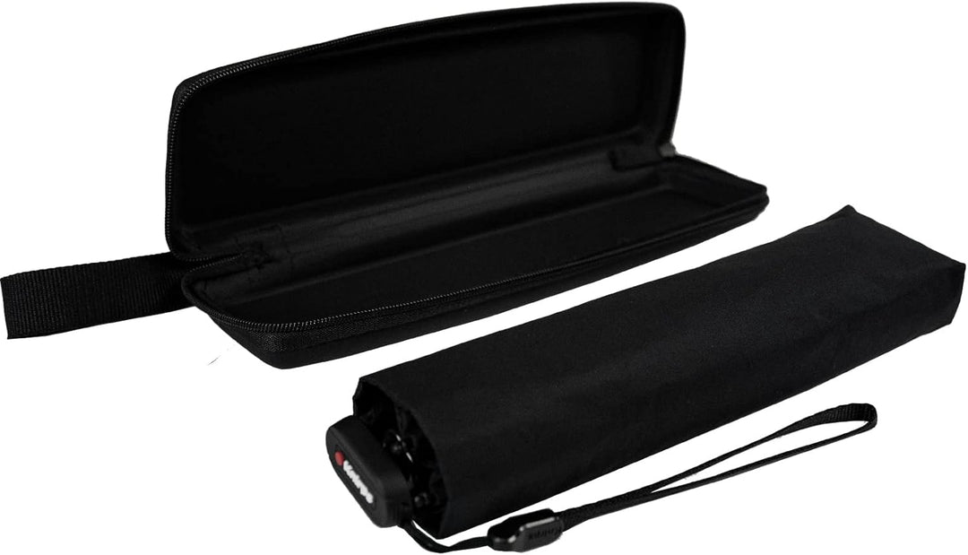 Knirps Taschenschirm US.050 Ultra Light Slim Manual im Etui - Black Black mit Etui, Black mit Etui