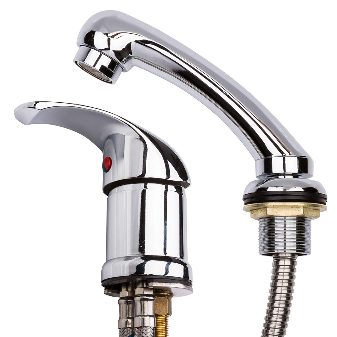 Profi Mischbatterie aus Messing und Handbrause, Wasserhahn für Friseur Waschsessel und Rückwärtswasc