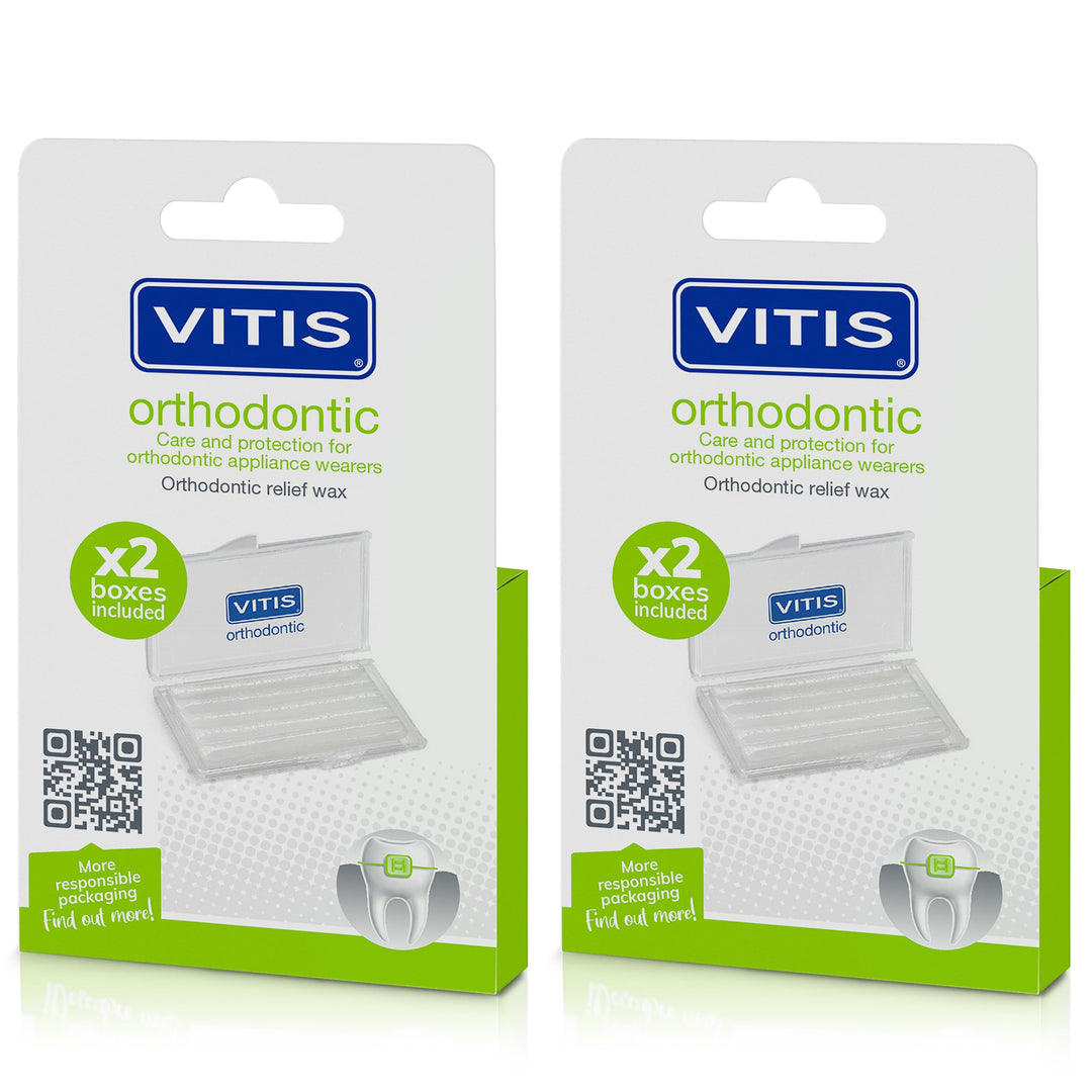 Vitis Orthodontic Relief Wax Strips (4pcs) by Vitis, 2 stück (2er Pack)