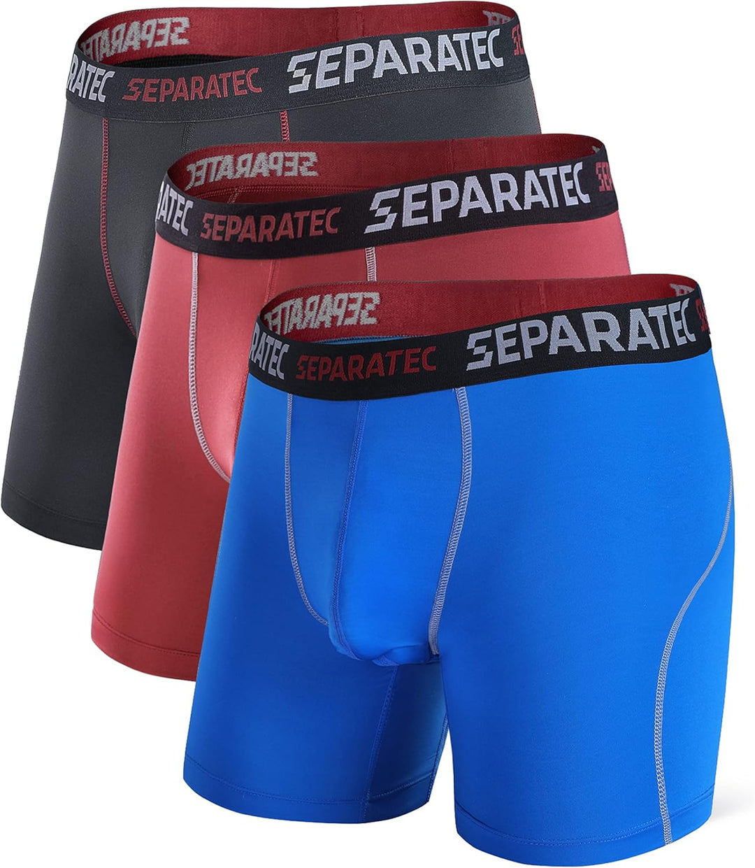 Separatec Sport Boxershorts Herren Schnelltrocknende Unterhosen Männer mit Doppelter Beutel Retrosho
