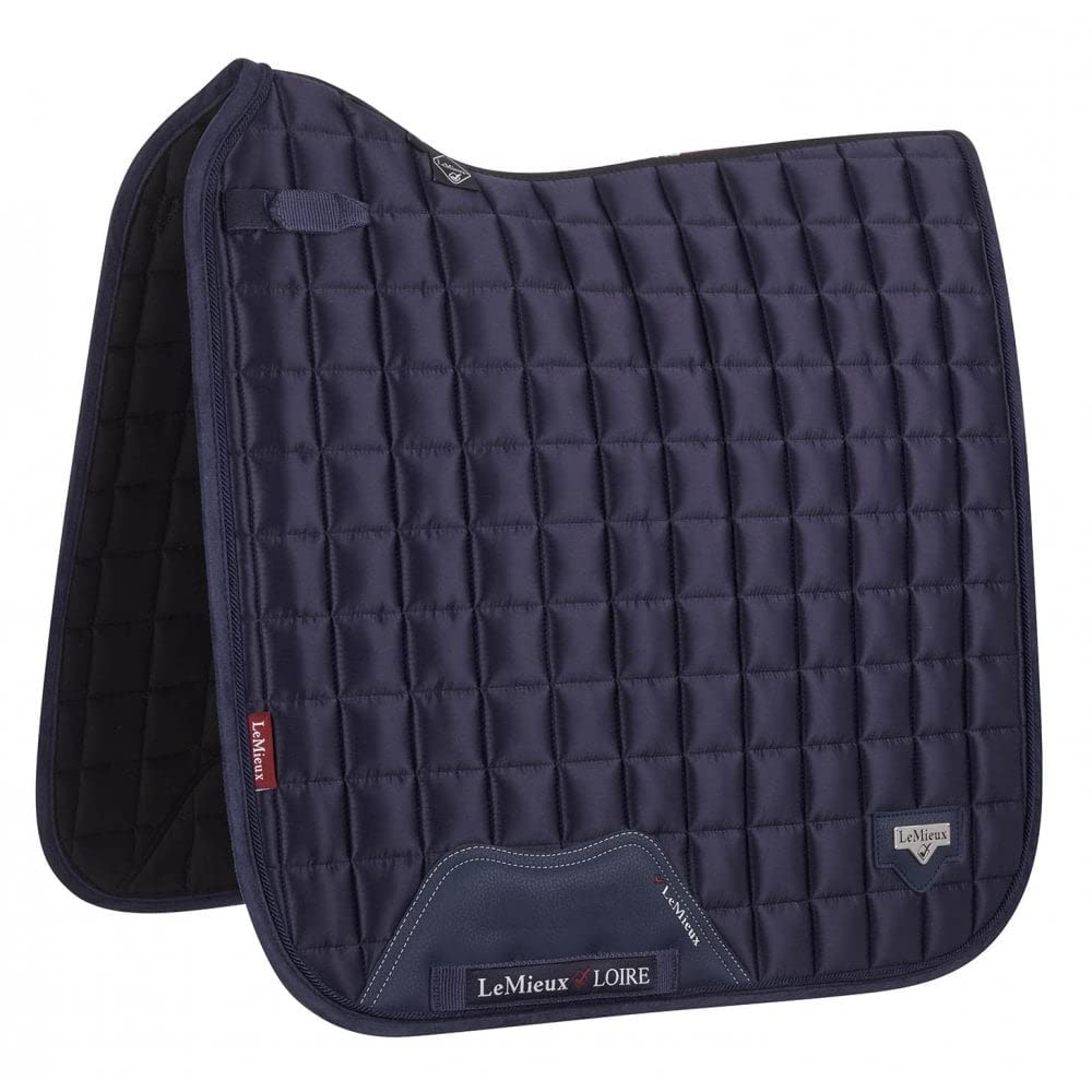 LeMieux Loire Classic Satin Dressage Schabracke Navy blue (silver) L, blue (silver) L