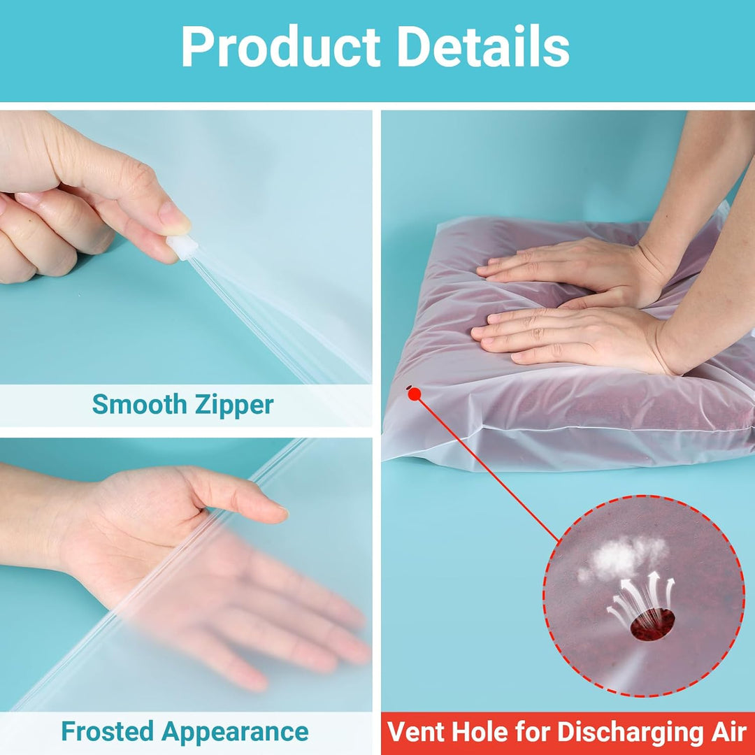 Reisebeutel, 50 Stück Zip Beutel Kleidung, 40 * 35cm Plastikbeutel Verschliessbar für Kleidung, Zip-