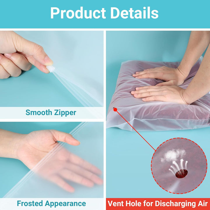 Reisebeutel, 50 Stück Zip Beutel Kleidung, 40 * 35cm Plastikbeutel Verschliessbar für Kleidung, Zip-