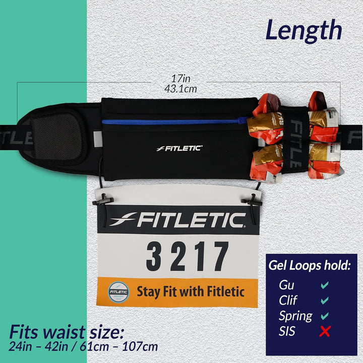 Fitletic No4 Laufgürtel Einheitsgrösse Bunt - Schwarz / Rosa, Einheitsgrösse Bunt - Schwarz / Rosa