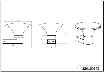 Trio Leuchten LED Aussen-Wandleuchte, Aluminiumguss, inklusiv 1 x E27, 4 W, Höhe 22 cm, ø 27 cm, ant