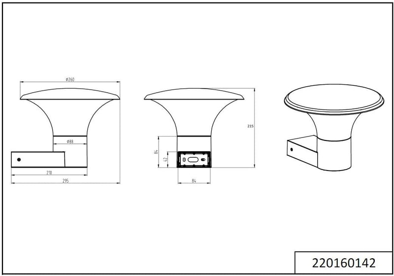 Trio Leuchten LED Aussen-Wandleuchte, Aluminiumguss, inklusiv 1 x E27, 4 W, Höhe 22 cm, ø 27 cm, ant