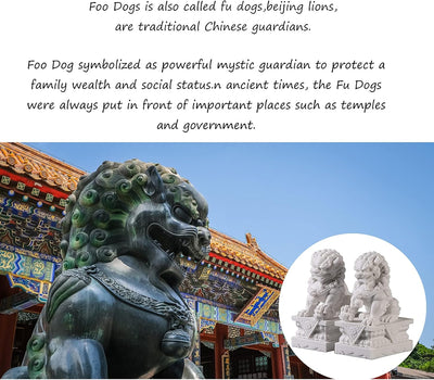 Wächter Löwen-Figur,Chinesische Feng Shui Skulptur Deko,FOO Dogs Statue,Kunsthandwerk,Ornamente für
