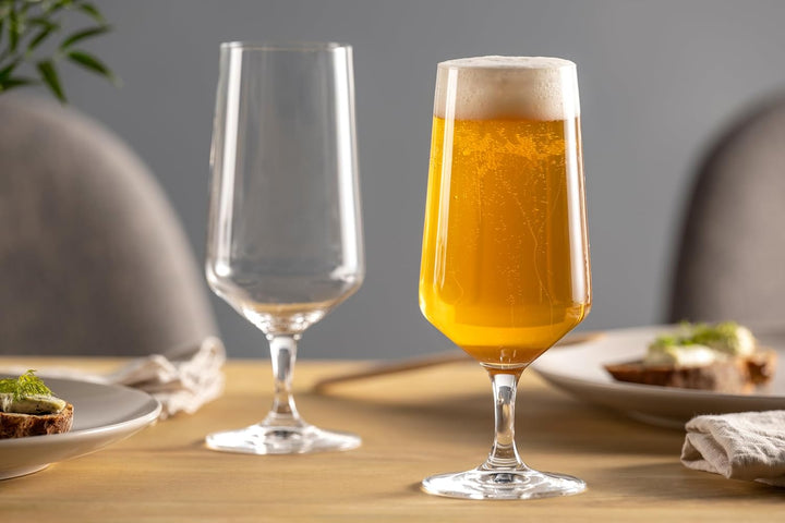 LEONARDO HOME Puccini Bierglas, Glas, 6.1 cm, 6 Biergläser 410 ml, Biergläser 410 ml