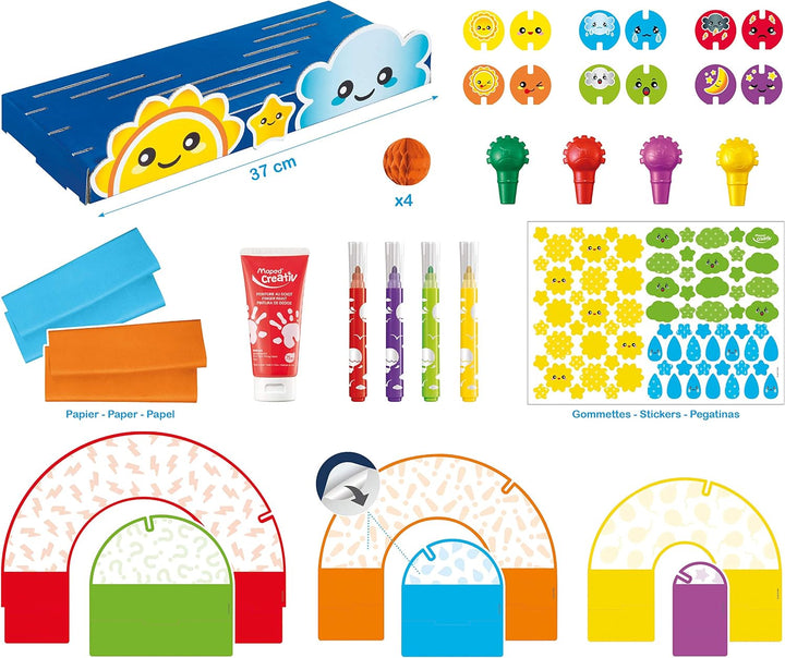 Maped CREATIV - Kleinkind-Bastel-Set 3D Regenbogen MY FIRST ab 2 Jahre - inkl. JUMBO-Fasermaler, Wac