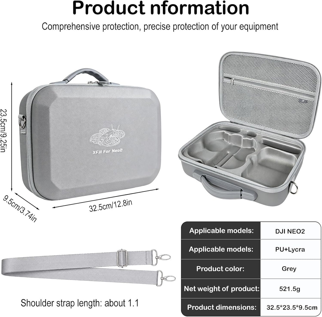 Tasche für DJI Neo 2 Fly More Combo, Neo 2 Tasche Hartschalen Case für DJI Neo 2 Zubehör, Kompakte R