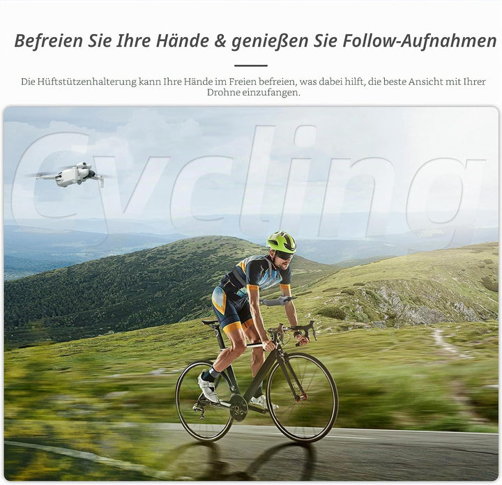 Brusthalterung kompatibel mit DJI RC 2/1 Fernbedienungshalterung Rücken Brustband Hüftgurt Stützhalt