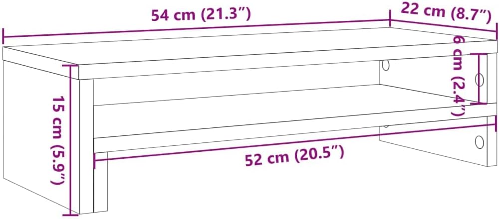 vidaXL Monitorständer, Unterbau Bildschirm Laptop Ständer, Tisch Erhöhung für PC Monitor Drucker, Bi
