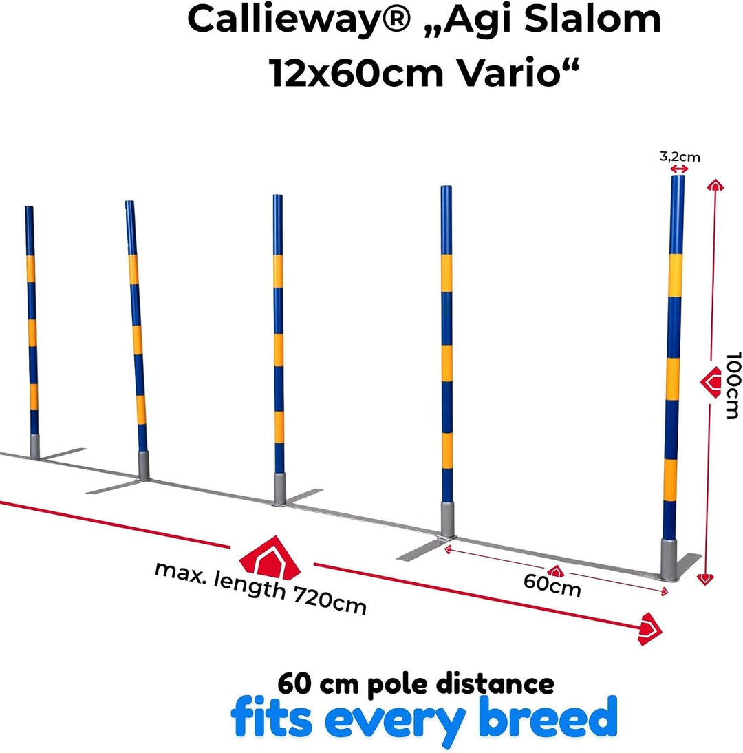 Callieway Orig Agility Slalom, TRICHTERSLALOM®, Gassenslalom, Agility Channel Weaves (FCI konform)