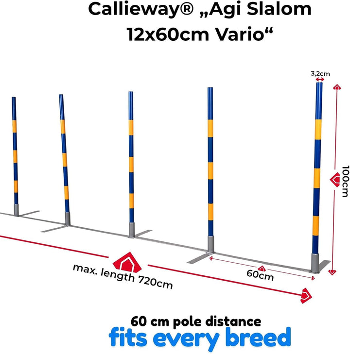 Callieway Orig Agility Slalom, TRICHTERSLALOM®, Gassenslalom, Agility Channel Weaves (FCI konform)
