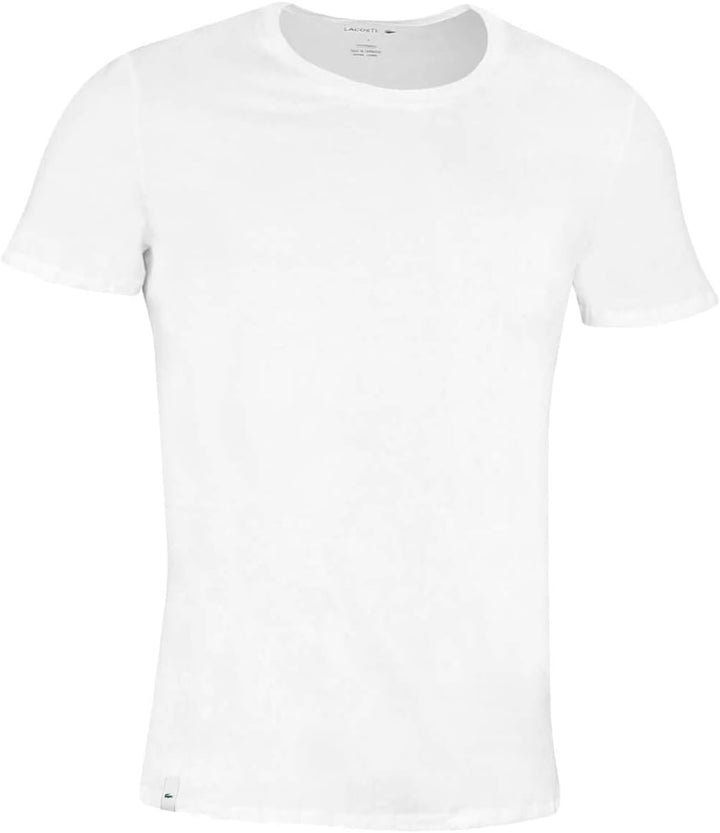 Lacoste Herren T-Shirt Rundhals TH3321, Männer Basic Tshirt,Tee,Regular Fit XL Blanc - Gris Clair -