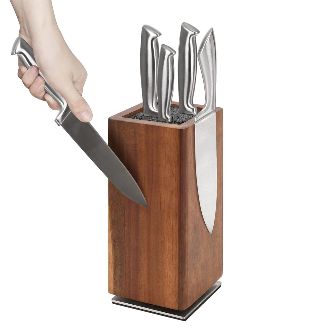 360° Rotationsmesserhalter,Holzmesserblock,Universalmesserhalter,Küchenmesserhalter,zur Aufbewahrung