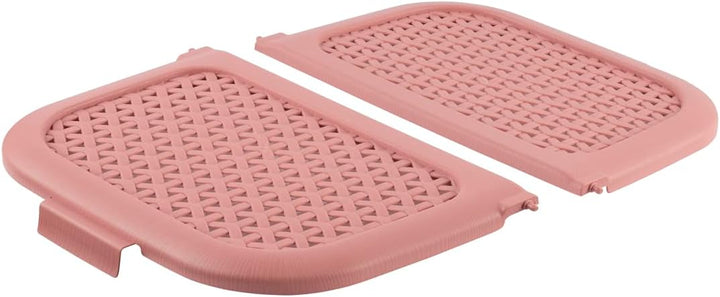 keeeper Picknick-Korb mit Deckel, Rattanoptik, Für Picknick, Camping und mehr, 35 x 46 x 28,5 cm, In