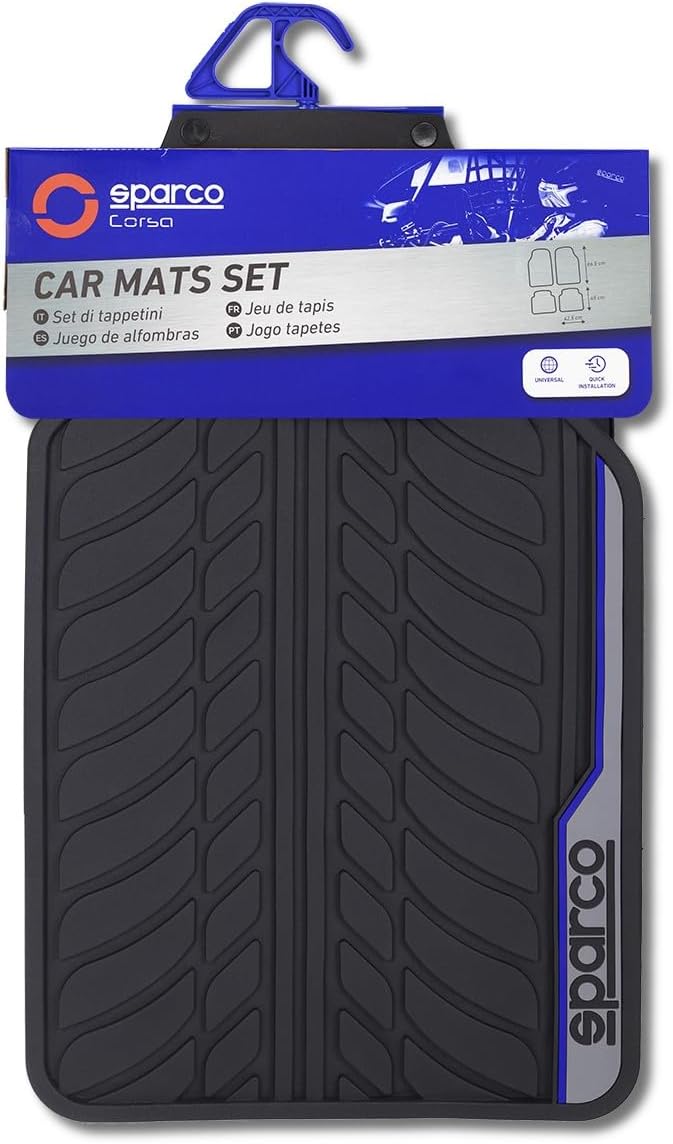 Sparco SPCF507BL Fussmatte F507 INTL BLAU PVC F507 PVC BLAU, PVC F507 PVC BLAU