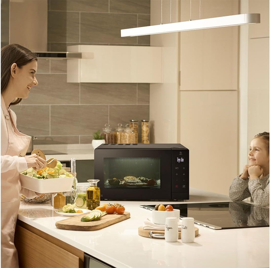 LG MH7032JAS Microondas Con Grill 30L 900W Negro Schwarz 30 Litros 900 W Mikrowelle mit Grill und LE