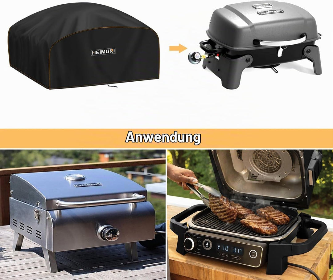Grill Abdeckhaube 84x60x32cm Grillabdeckung Wetterfest für Weber Q200/Q220/Q240/Q2000 Serie, Grill S