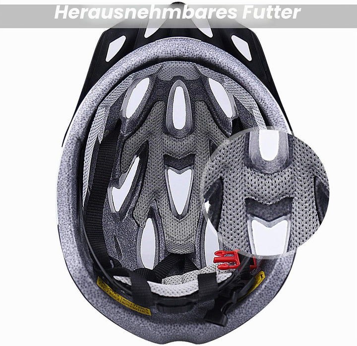 Shinmax Fahrradhelm,Fahrradhelm Herren Damen mit Visier Abnehmbarer EPS Körper+PC Schale MTB Mountai