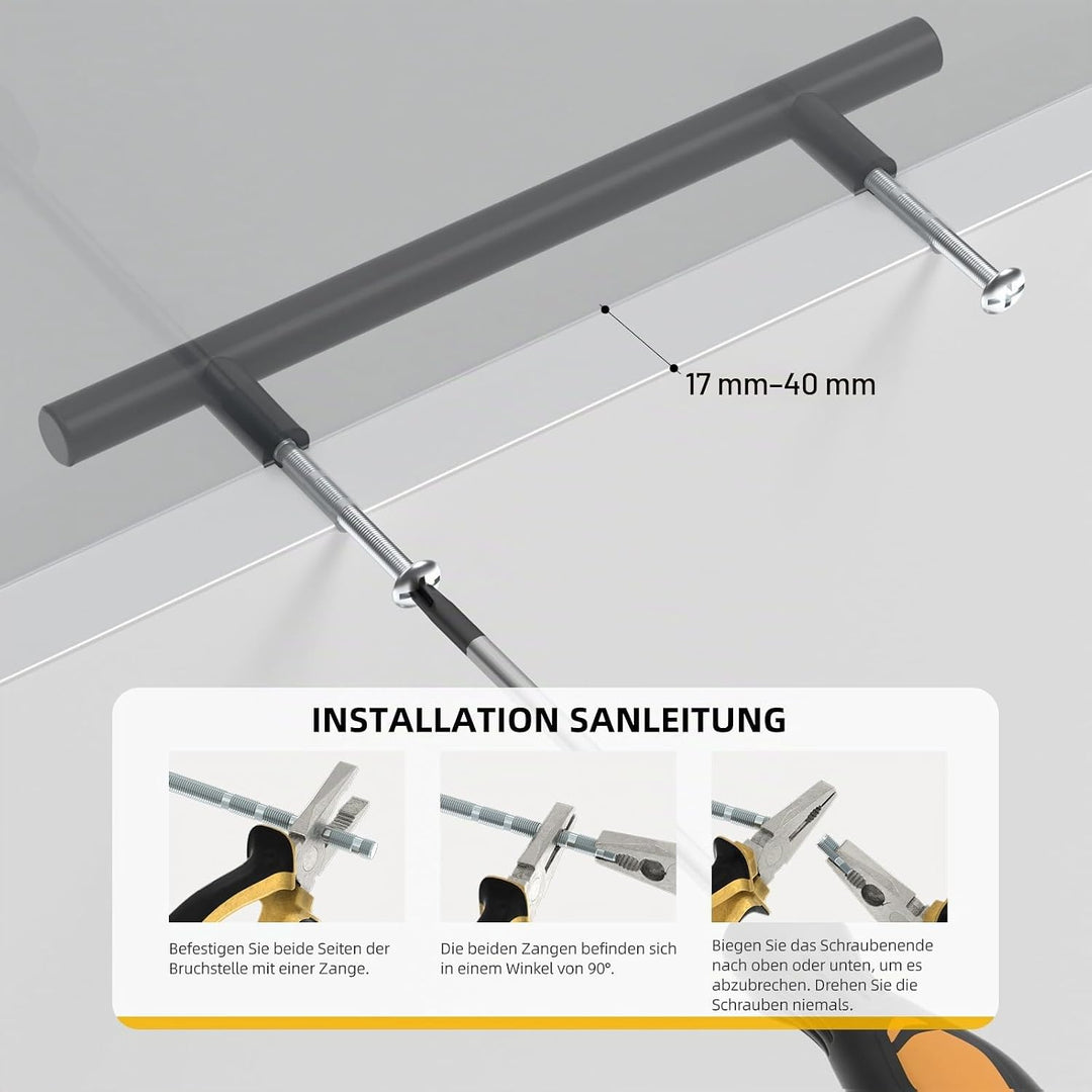10 X Goldenwarm Küchengriffe 160mm Schwarz – Schrankgriffe Möbelgriffe Türgriff Schubladengriffe Ede