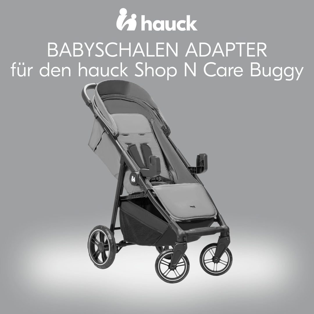 hauck Babyschalen Adapter, Schwarz - nur Kompatibel mit Shop N Care Kinderwagen - Geeignet für Drive