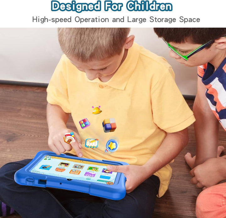 PRITOM 7-Zoll-Kinder-Tablet, Android 11, Quad Core, 2 GB RAM, 32 GB ROM, BT, WLAN, Dual-Kamera, Bild