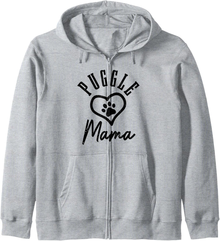 Puggle Mama Hund Herz Puggle Kapuzenjacke