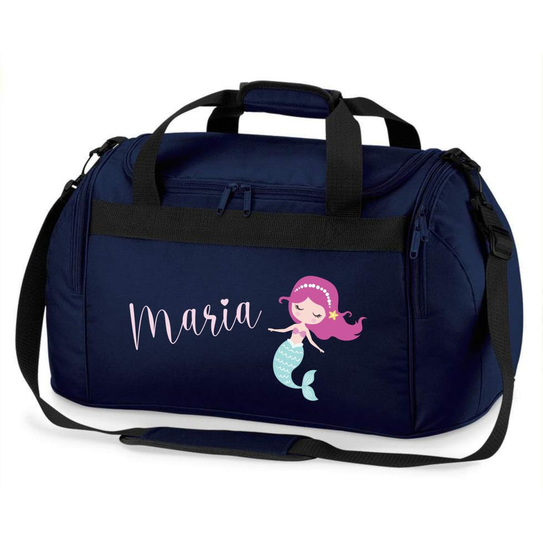 minimutz Sporttasche Schwimmen für Kinder - Personalisierbar mit Name - Schwimmtasche Meerjungfrau D