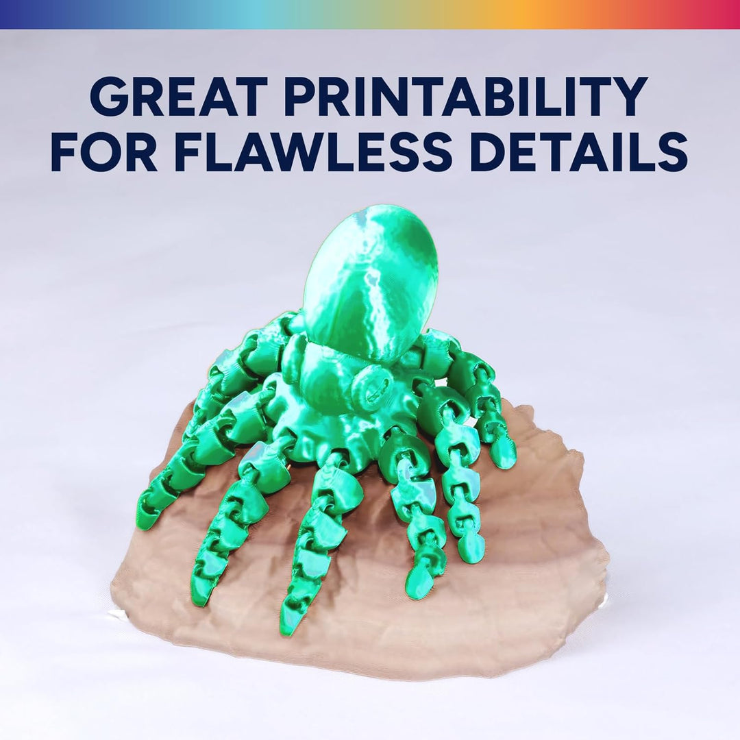 OVERTURE Silk PLA Zweifarbig Filament 1.75mm für 3D Drucker, 1kg Spule (2.2lbs), Massgenauigkeit +/-