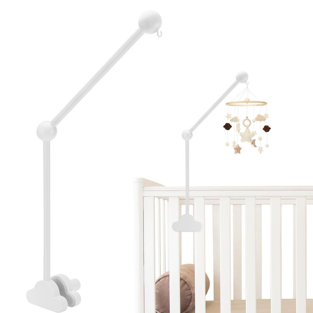 Baby Mobile Halterung für Babybett, Mobile Halterung Holz Wolken, abnehmbarer Baby-Mobile-Aufhänger,