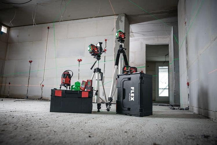 Flex Kreuzlinien Laser mit Empfängermodus (selbstnivellierend, horizontale + 2 vertikale Linien, Gen