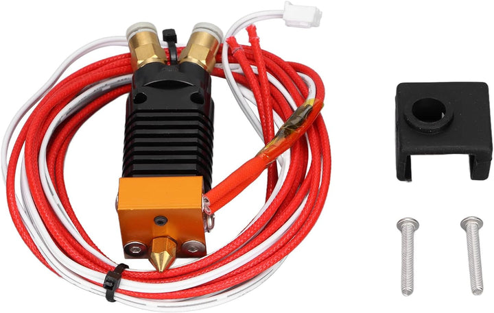 3D-Drucker 2 In 1 Out Hotend Kit Ersatz 2 in 1 Metalldrahtblock-Drucker-Extruder-Kits mit Silikon-Ab