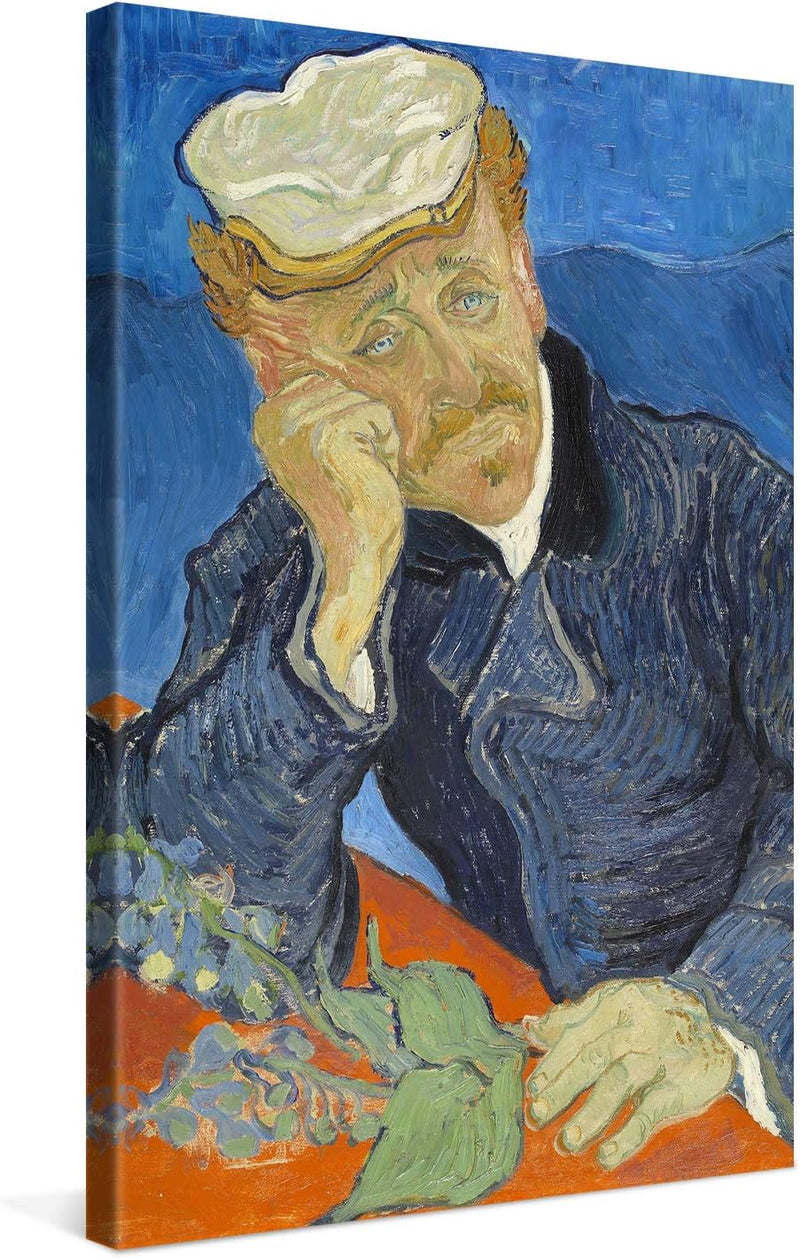 PICANOVA – Vincent Van Gogh Portrait of Dr. Gachet 40x60 cm – Bild auf Leinwand – Leinwandbild – Pre