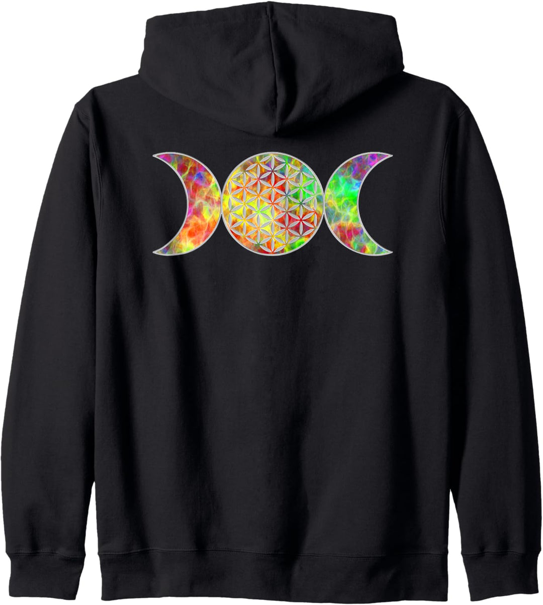 Goddess Triple Moon - Flower Of Life 3 - Fan Fun Kapuzenjacke