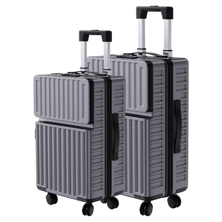 Ravas Kofferset 2 Teilig Hartschale, Koffer & Trolleys Set mit Extrafach, Reisekoffer mit Rollen Set