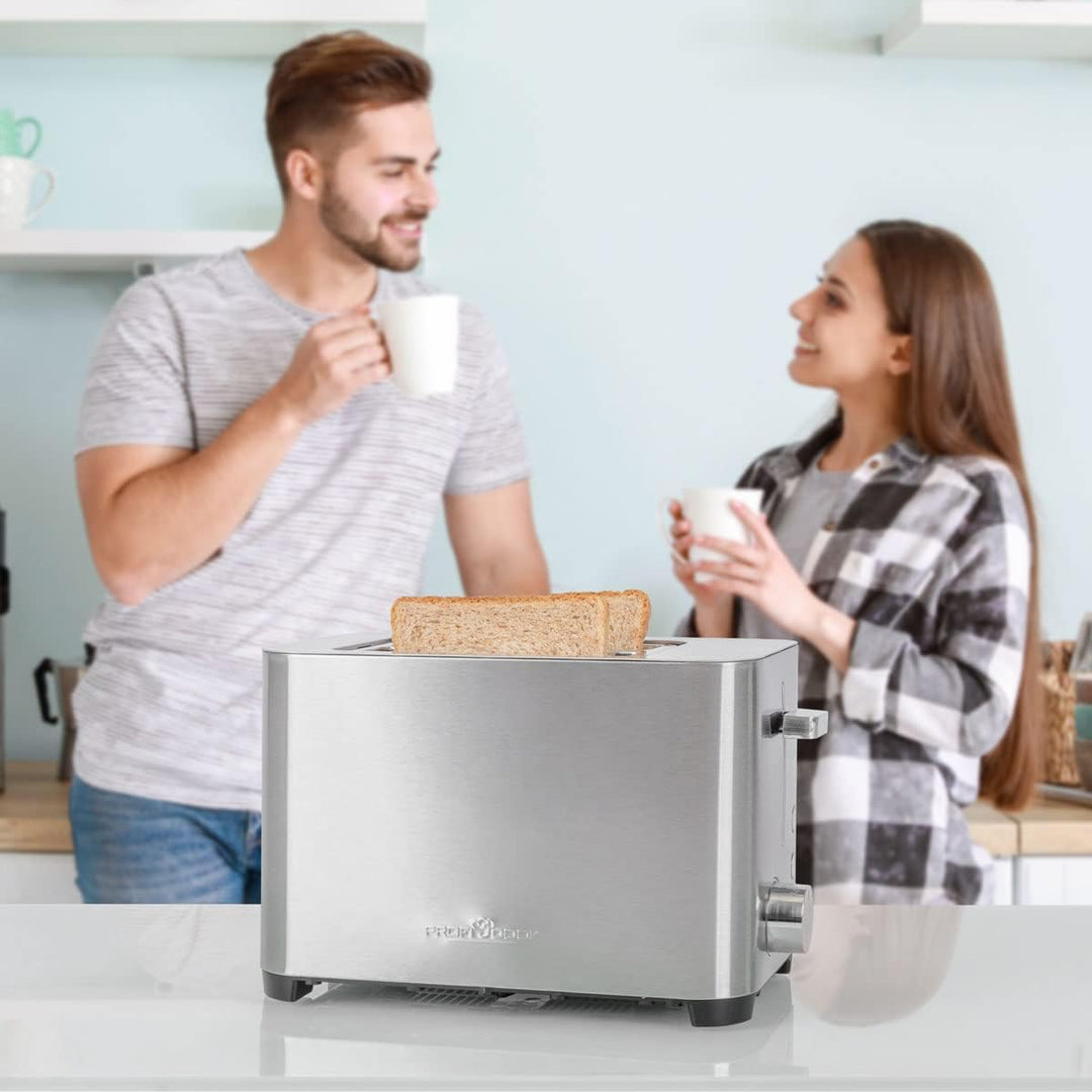 ProfiCook® Toaster | 2 Scheiben-Toaster | Edelstahlgehäuse | Wide Slot | Brötchenaufsatz (abnehmbar)