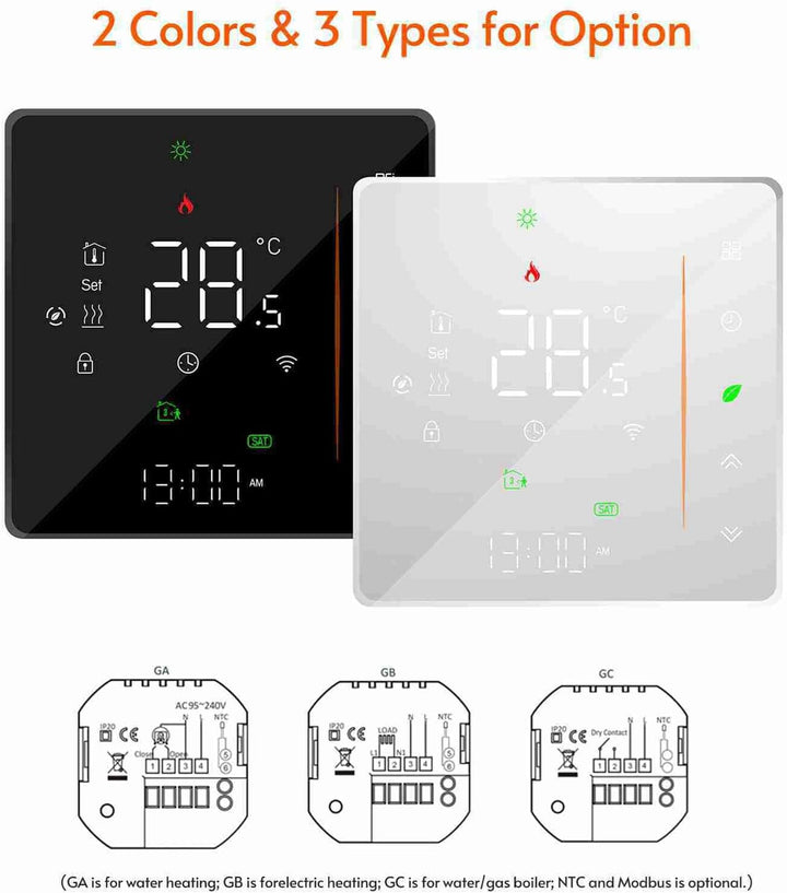 Decdeal WiFi Thermostat Wasser-Fussbodenheizung,Unterstützung Von TUYA/Smart Life,Google Home,Progra